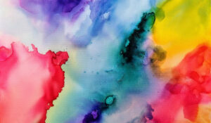 Expresiva obra de acuarela con vibrantes colores, destacada en Noticias Arte sobre tendencias y exposiciones artísticas contemporáneas.