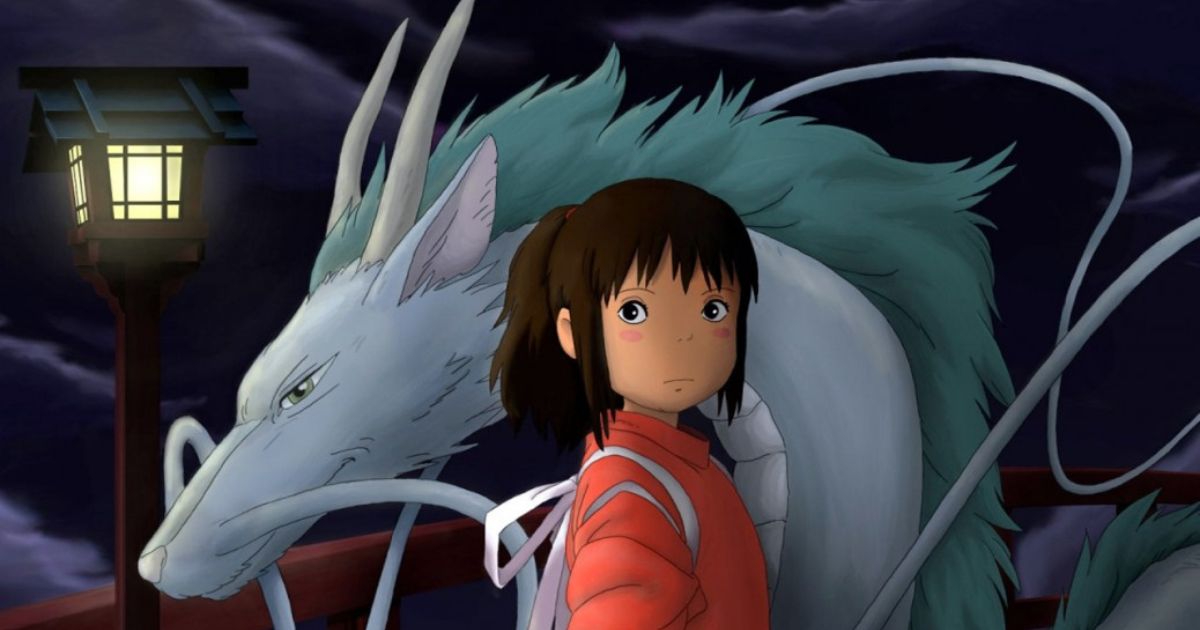 Chihiro y Haku en un momento clave de "Spirited Away", destacando en la categoría de las mejores películas de anime y películas animadas, donde la acción y la fantasía se entrelazan para crear una experiencia cinematográfica inolvidable.
