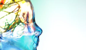 Silueta de cabeza con colores translúcidos, representando avances y Noticias Psicología y Salud Mental.