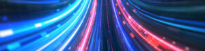 Imagen abstracta de líneas de luz en movimiento, representando noticias de ciencia y tecnología.